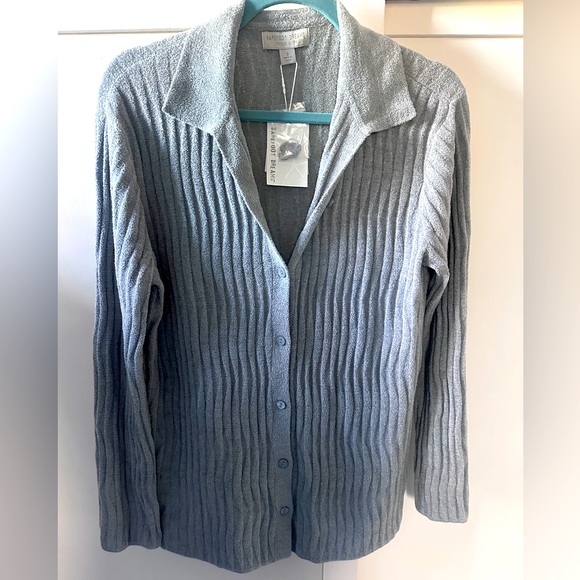 Barefoot Dreams Ultra Lite Wave Rib Button Up Shirt and Lounge Pants - Picture 2 of 7